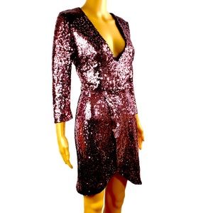 Trixxi pink sequined Bodycon dress size small
